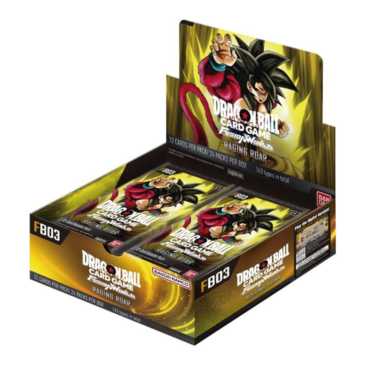 Dragon Ball Super Card Game Fusion World FB03 Raging Roar Booster Box 24 buste inglese