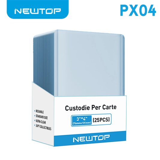 NEWTOP CLEAR REGULAR 25 CUSTODIE RIGIDE PER CARTE 3" X 4" PX04
