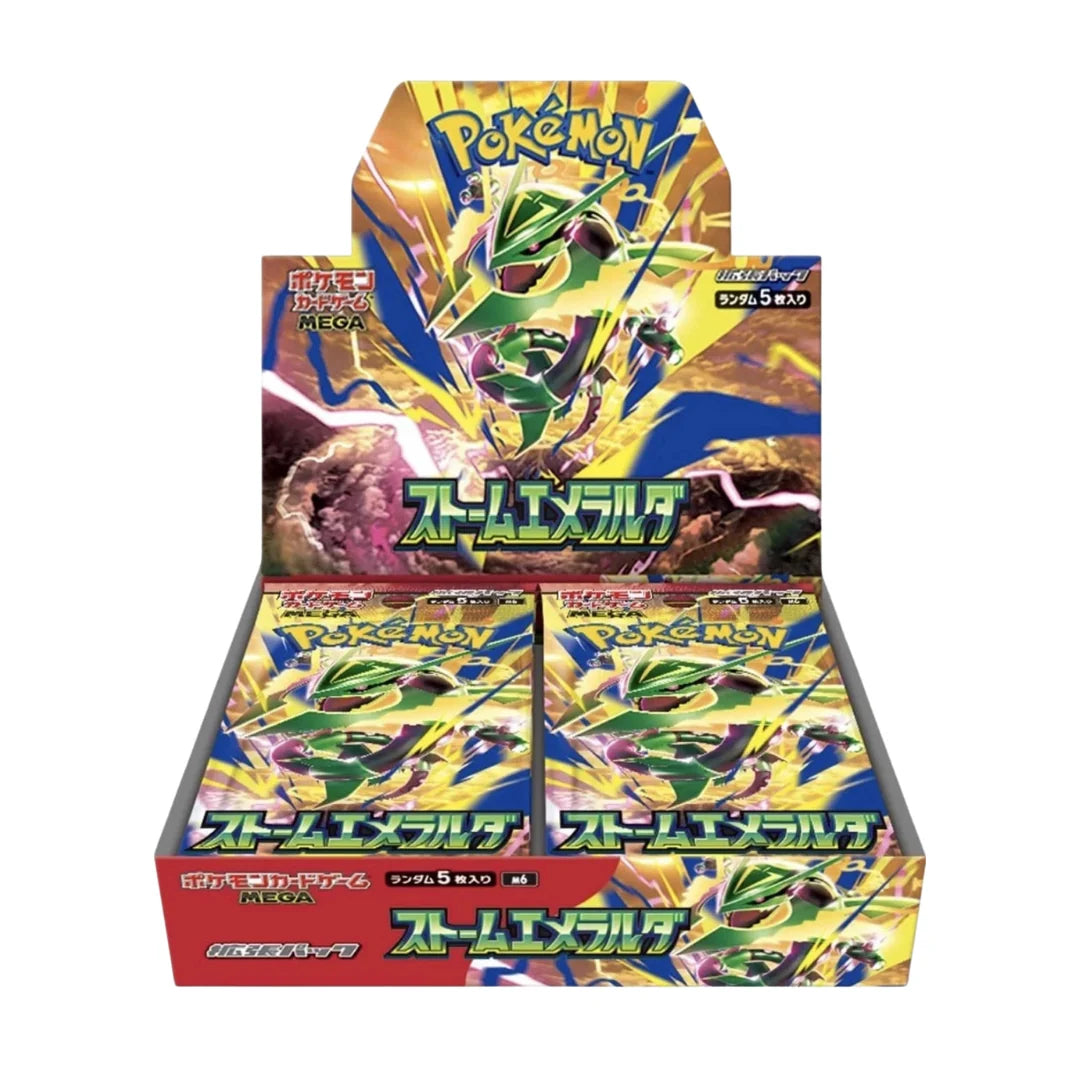 Pokémon TCG MEGA Storm Emeralda M6 Display 30 bustine giapponese Mega Rayquaza
